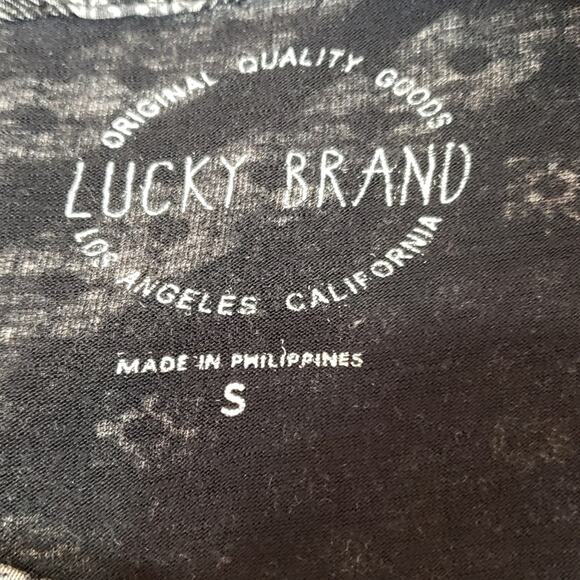 Lucky Brand Burn Out Tee with Capped Sleeve Small - Picture 3 of 6